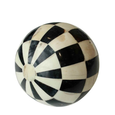 Bone Ball 12cm Black & White Fin at online8 furniture store Auckland