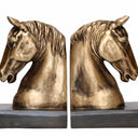 Bookend Horse Head - Brass at online8 furniture store Auckland