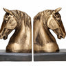 Bookend Horse Head - Brass at online8 furniture store Auckland