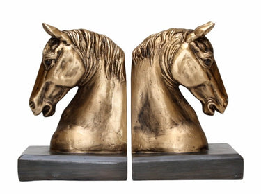 Bookend Horse Head - Brass at online8 furniture store Auckland
