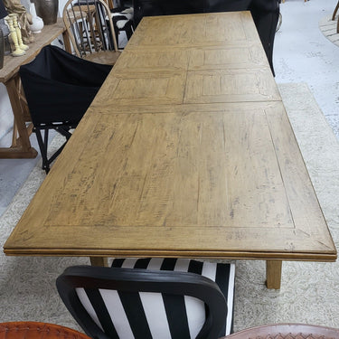 Bosquet Double Extension Dining Table - Rustic Light at online8 furniture store Auckland