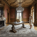 Bosquet Pedestal Double Extension Dining Table at online8 furniture store Auckland