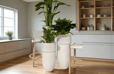 Boston Planter Large - Textured White at online8 furniture store Auckland