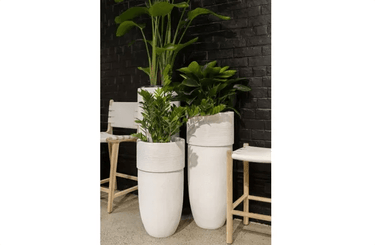 Boston Planter Medium - Textured White at online8 furniture store Auckland