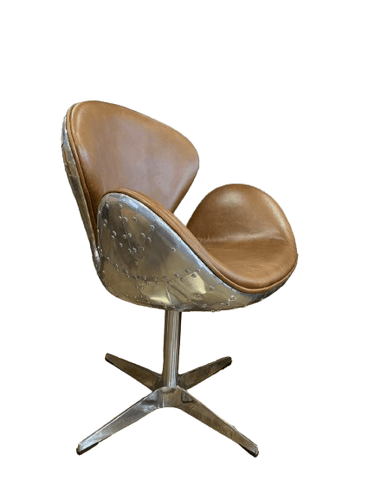 Boston Swivel Chair - Cuba Brown at online8 furniture store Auckland