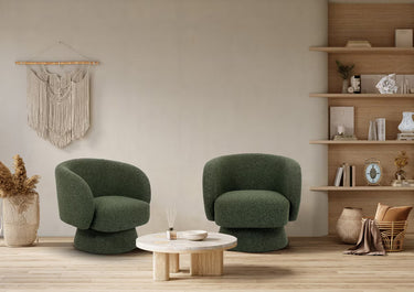 Boston Swivel Chair - Forest Green at online8 furniture store Auckland