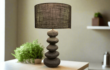 Boulder Wooden Table lamp at online8 furniture store Auckland