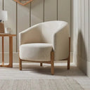 Bowie Rounded Fabric Tub Armchair at online8 furniture store Auckland