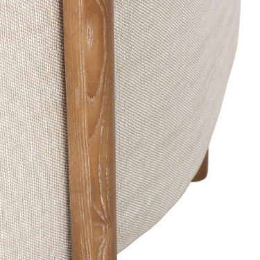 Bowie Rounded Fabric Tub Armchair at online8 furniture store Auckland