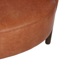 Bowie Rounded Leather Tub Armchair at online8 furniture store Auckland