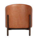 Bowie Rounded Leather Tub Armchair at online8 furniture store Auckland
