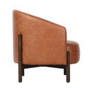 Bowie Rounded Leather Tub Armchair at online8 furniture store Auckland