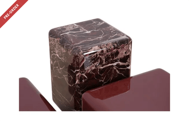 Boyd High Gloss Coffee Table Set of 3 - Vermilion at online8 furniture store Auckland