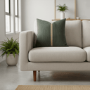 Braid Cushion Cover - Green/Gold at online8 furniture store Auckland