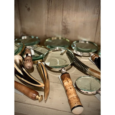 Brass Aluminum Bone Handle Magnifier at online8 furniture store Auckland