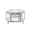 Brass & Glass Hexagon Jewelldery Box at online8 furniture store Auckland