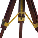 Brass spyglass telescope with a rotating threaded section near the eyepiece for focus
