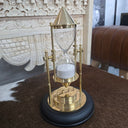 Brass Sand Timer on Wooden Stand at online8 furniture store Auckland