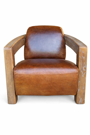 Bristol Aged Leather Armchair - Cognac at Online8 Furniture Auckland NZ