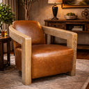 Bristol Aged Leather Armchair - Cognac at Online8 Furniture Auckland NZ