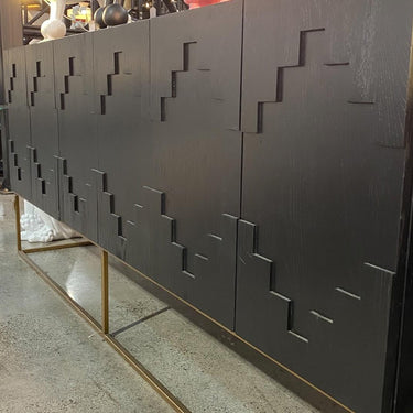 Brooklyn 6 Door Sideboard - Black at online8 furniture store Auckland