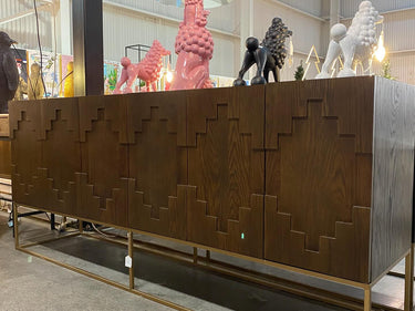 Brooklyn 6 Door Sideboard - Natural at online8 furniture store Auckland