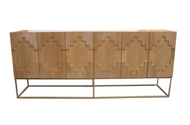 Brooklyn 6 Door Sideboard - Oak at online8 furniture store Auckland