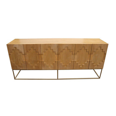 Brooklyn 6 Door Sideboard - Oak at online8 furniture store Auckland
