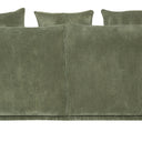 Brooklyn Plush Corduroy 3 Seat Sofa - Olive Green at online8 furniture store Auckland
