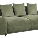 Brooklyn Plush Corduroy 3 Seat Sofa - Olive Green at online8 furniture store Auckland
