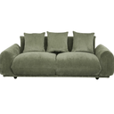 Brooklyn Plush Corduroy 3 Seat Sofa - Olive Green at online8 furniture store Auckland