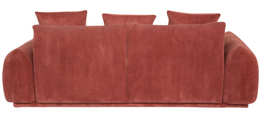 Brooklyn Plush Corduroy 3 Seat Sofa - Rust at online8 furniture store Auckland