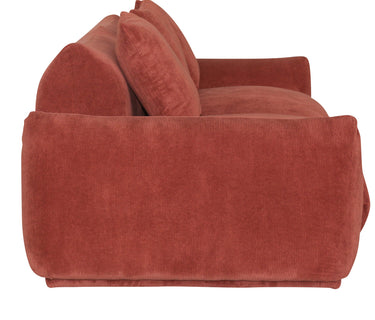 Brooklyn Plush Corduroy 3 Seat Sofa - Rust at online8 furniture store Auckland