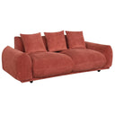 Brooklyn Plush Corduroy 3 Seat Sofa - Rust at online8 furniture store Auckland