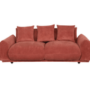 Brooklyn Plush Corduroy 3 Seat Sofa - Rust at online8 furniture store Auckland