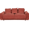 Brooklyn Plush Corduroy 3 Seat Sofa - Rust at online8 furniture store Auckland