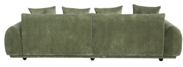 Brooklyn Plush Corduroy 4 Seat Sofa - Olive Green at online8 furniture store Auckland