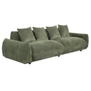 Brooklyn Plush Corduroy 4 Seat Sofa - Olive Green at online8 furniture store Auckland
