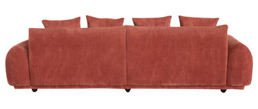 Brooklyn Plush Corduroy 4 Seat Sofa - Rust at online8 furniture store Auckland