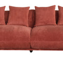 Brooklyn Plush Corduroy 4 Seat Sofa - Rust at online8 furniture store Auckland