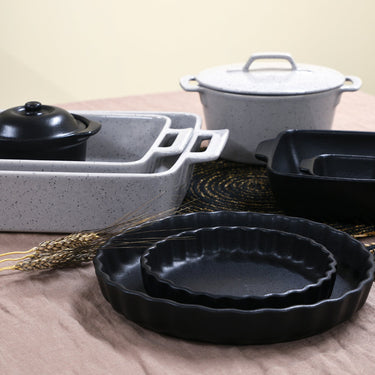 BROSTE Ovenware Hasle Oven Dish Rectangular Large - Light Grey at Online8 Furniture Auckland NZ