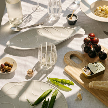 BROSTE Pesce Round Plate - White at Online8 Furniture Auckland NZ