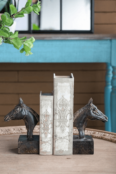 Brown Horse Bookends at online8 furniture store Auckland