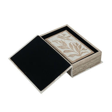 Brown Leaf Book Box Set of 2 at online8 furniture store Auckland