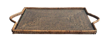 Brown Rectangular Cheese Tray With Glass Insert at online8 furniture store Auckland