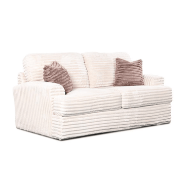 Bruno Large 2 Seater Plush Corduroy Sofa - Ivory at online8 furniture store Auckland
