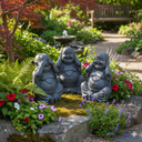 Buddha Statue Set of 3 - Indoor/Outdoor at online8 furniture store Auckland