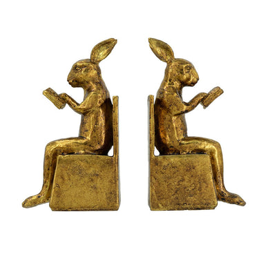 Bunny Bookends - Gold at online8 furniture store Auckland