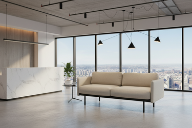 Bureau 2 Seat Upholstered Sofa - Oatmeal