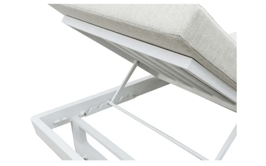 Byaal Outdoor Sun Lounger - Grey & White at online8 furniture store Auckland